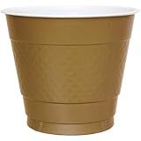 Hanna K. Signature Collection 50 Count Plastic Cup, 9-Ounce, Gold