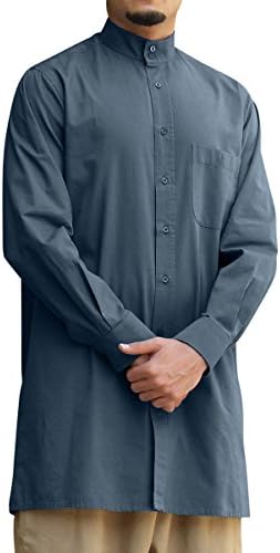 SHUKR Islamic Clothing Men's Jakarta Shirt Medium Dark Shadow