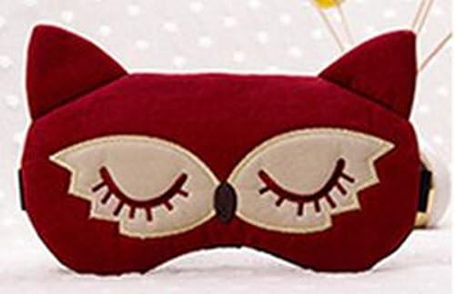 Helen Ou@ Unique Cute Cartoon Style Gel Eyes Mask Sleeping Eyeshade Dark Red Fox