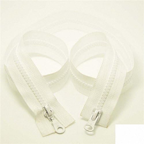 1PCS 36 Inch Resin Length Zippers #5, Coat Sleeping Bag Down Zippers (White)