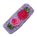Sequin girl hair clips. Rosebud purple clip. Bijeaux hair accessories.