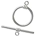 1 set .925 Sterling Silver Plain Round Toggle Clasp 15mm/Findings/Bright