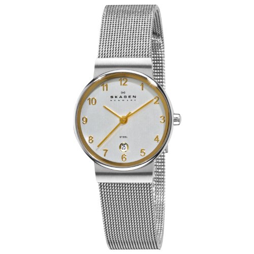Skagen Women's 355SGSCA Steel Silver Arabic Numeral Dial Watch