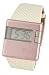 Puma Sirius Ladies White Leather Strap And Pink LCD Dial Watch