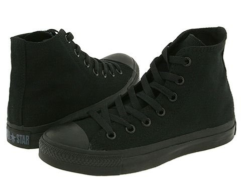 Converse Chuck Taylor All Star Shoes (M3310) Hi Black Monochrome, Size: 8.5 D(M) US Mens / 10.5 B(M) US Womens, Color: Black Monochrome