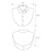 ANZERMIX Womens Detachable Blouse Half Shirts (Round-White,One Size)