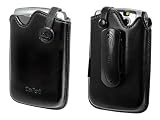 PREMIUM CELLET SIGNATURE EXECUTIVE LEATHER POUCH CASE WITH REMOVABLE SPRING CLIP for BLACKBERRY CURVE 8300, 8310, 8320, 8330 - RETAIL PACKAGING