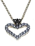 0.30ct H-SI Diamonds + 0.12ct Brown Diamonds 3.02Gram 18ct Yellow Gold Heart Pendant And 18ct Yellow Gold Chain