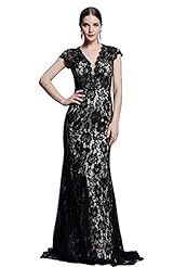 Cap Sleeves Cocktail Lace Polyester Evening Dress/Bridesmaid Dress/Wedding Party Dress 