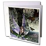WhiteOak Art Designs Fairy Prints - Amazed A fairy that is amazed - Greeting Cards-12 Greeting Cards with envelopes