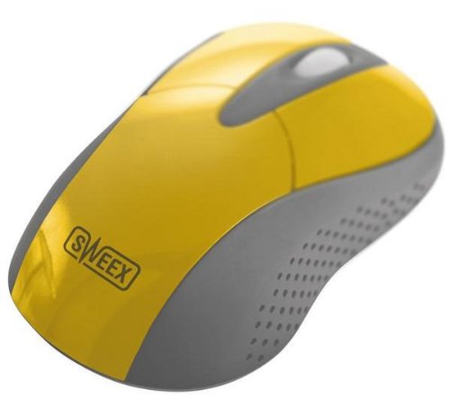Sweex Wireless Mouse Mi424 - Mango Yellow + Uh-10 4-port Usb Hub Picture