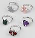 6 Assorted Gemstone Rings