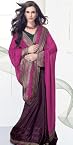 Pink Faux Georgette Saree