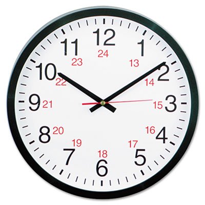 Universal® 24-Hour Round Wall Clock
