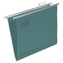 5 Star Office Suspension File Manilla Heavyweight with Tabs and Inserts Foolscap Green [Pack 50]