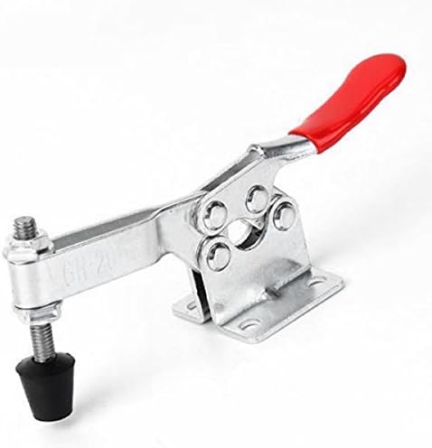 Hamuty 1x Toggle Clamp Hand Tool GH-201B,90Kg/198Lbs Antislip Covered Vertical Horizontal Clamp Metal Holding Capacity Latch Type