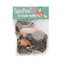 ZippyPaws 3-Pack Squeaky Replacement Burrow Toys for Dogs, Medium, Hedgehogs
