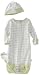 Vitamins Baby Unisex Newborn Lil' Peanut 3 Piece Gown Set, Green, 0-6 Months