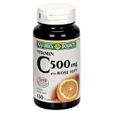 Nature's Bounty Vitamin C, 500mg, RH Natural, 130 Caplets (Pack of 3)