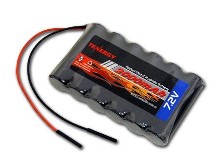 7.2V NiMH 2000mAh Side by Side Battery Pack w/ Bare Leads for Walking Robot, RC cars and RC planes - SALE!