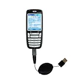 Retractable USB Cable for the Audiovox SMT 5600 with Power Hot Sync and Charge capabilities - Gomadic Brand w/ TipExchange Technology