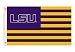 NCAA Louisiana State Fightin Tigers 3-by-5 Foot Flag Logo with Stripes with Grommets