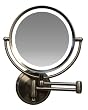 Next Generation Cordless LED Lighted Wall Mounted 10X/1X Mirror, Satin Nickel