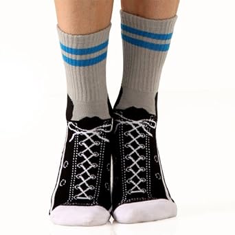 Hightop Sneaker Non-Skid Slipper Socks by Foot Traffic [Apparel]