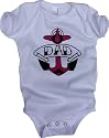 Little Rippers - "Dad" Anchor Toddler Onesie White & Pink : Size 12-18 Months