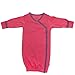 Babysoy Organic Cotton Baby Girls Kimono Bundler Gown (Pink Lemon & Eggplant, 3-6 Months)