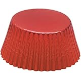 Fox Run Red Foil Mini Bake Cups, 48 Cups