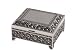 Engraved Silver Emblematic Jewelry Trinket Box