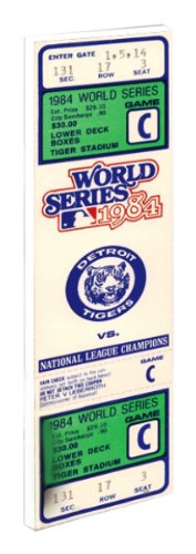 MLB Detroit Tigers 1984 World Series Mini-Mega Ticket