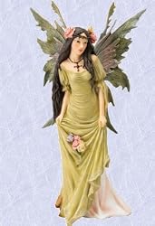 medieval fairy with gothic cross sculpture statue new