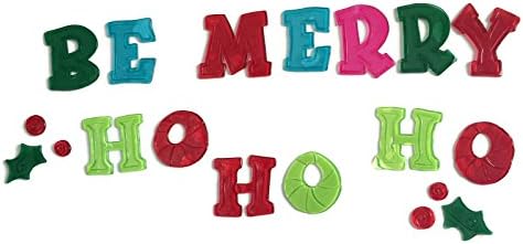 Christmas Winter Holiday Gel Cling Bundle: Two Items - One Package of Be Merry Gel Clings, Plus One Pack of Ho Ho Ho and Holly Gel Clings