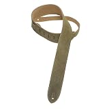 guitar strap Levy s Leathers MS12 GRN 2 inch Suede Leather Strap Green Green Electronics guitar strap