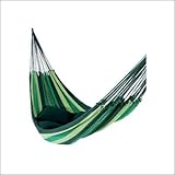 IMAGE OF Deluxe Mayan Hammock - Green and Green Stripe