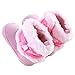 Baby Infant Bowknot Boots Soft Crib Shoes Toddler Warm Fleece Prewalker, Pink, 0-6M