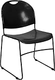 Black High Density Stack Chair [NC-188-BK-GG]