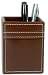 Rustic Brown Leather Pencil Cup