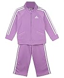 adidas Baby-Girls Infant Iconic Tricot 2 Piece Sweatsuit Set
