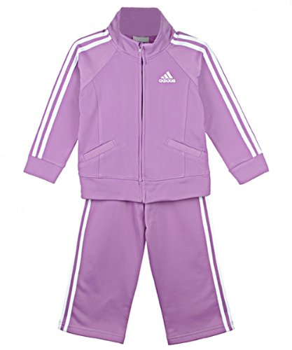 adidas Baby-Girls Infant Iconic Tricot 2 Piece Sweatsuit Set