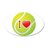 38.5x24.5O Wall Vinyl Sticker I Love Tennis