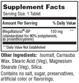 EP Meganatural BP 150mg Sustained Release Grape Seed Extract 120 Tabs