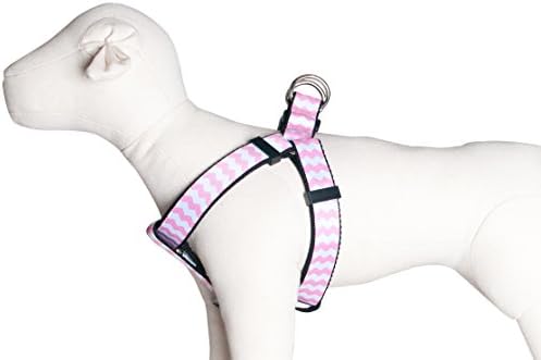 Paw Paws USA Chevron Dog Harness, Medium, Pink