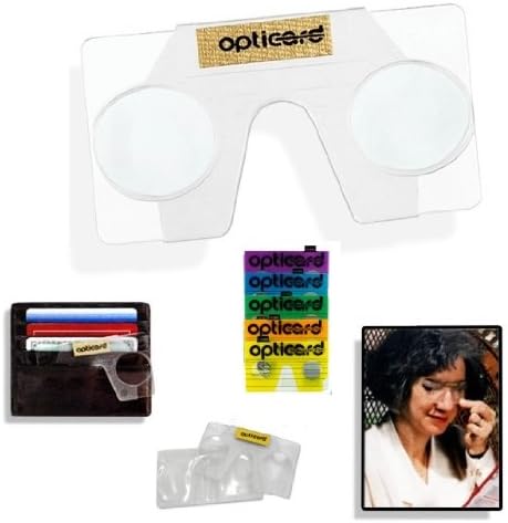 Opticard Magnifying Reading Card- +2.50 Magnification (Blue)