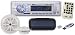 Pyle PLMRKIT101 In-Dash Marine AM/FM PLL Tuning Radio with USB/SD/MMC Reader, Stereo Cover, 6.5-Inch Speakers, and  USB Drive