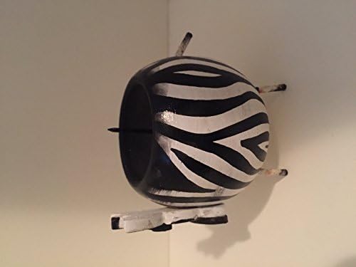 Whimsical Small Animal Candle Holder- Zebra