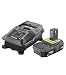 Ryobi P163 18V OnePlus Lithium 2.0Ah Compact Battery and Charger Upgrade Kit includes a P118 Charger and P190 Battery
