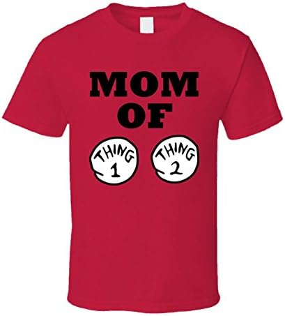 Pumped Up Shirts Mom of Thing 1 and 2 T Shirt M Red